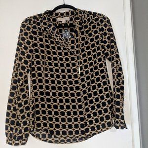 XS Michael Kors Gold Chain Blouse